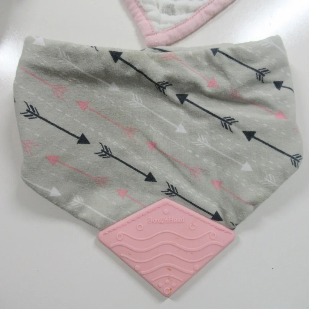 Baby Girl Muslin Blankets and Bandana Bib 6pc Lot